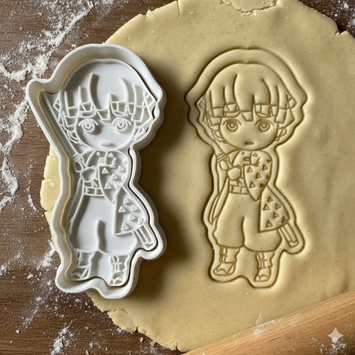 Emporte-pièce zenitsu demon slayer pour biscuits et pâtisserie 8cm