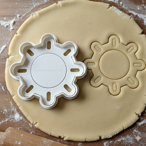 Emporte-pièce soleil rayonnant 8 cm - moule biscuit artisanal