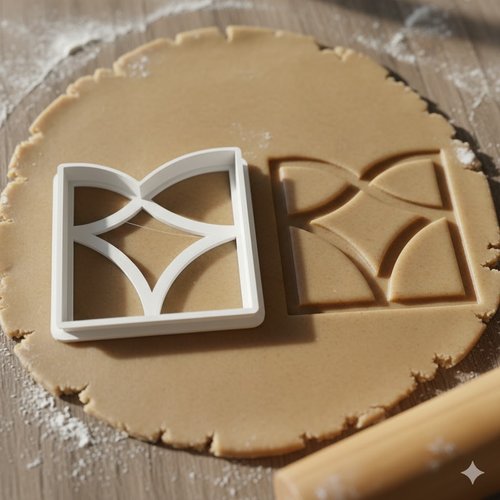 Emporte-piece art deco 8 cm - moule pour biscuits et pâte sablée