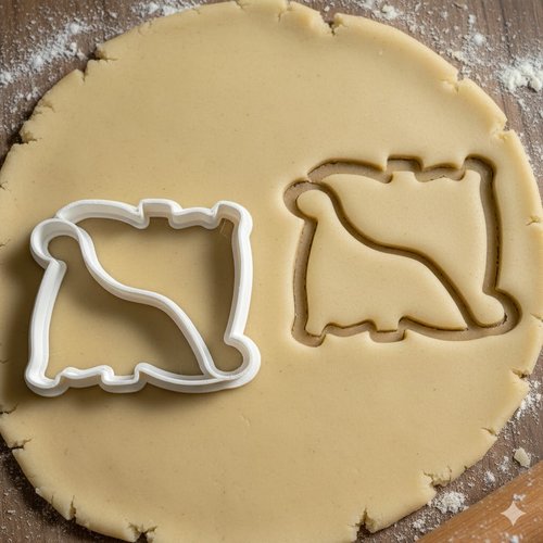 Emporte-piece dinosaure brontosaure 8 cm - moule biscuit artisanal