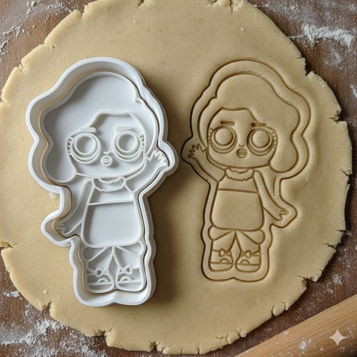 Emporte-piece poupée stylée pour biscuits et pâtisserie - 8 cm