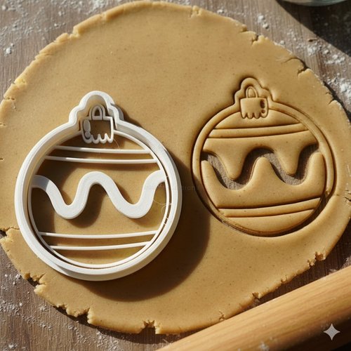 Emporte-piece boule de noel 8 cm - moule patisserie artisanale