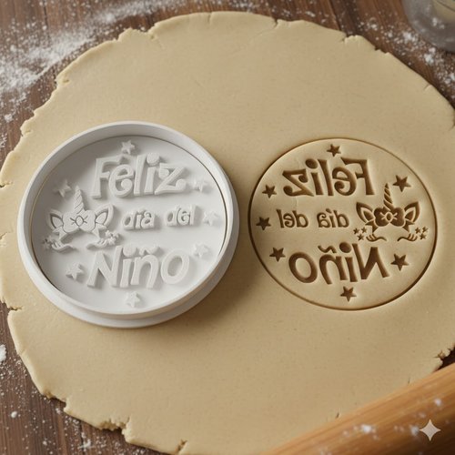 Emporte-pièce feliz dia del niño licorne 8 cm - moule biscuit artisanal