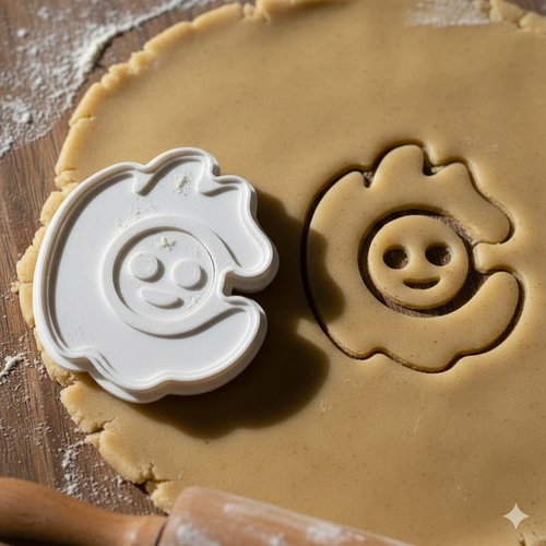 Emporte-piece artisanal visage souriant 8 cm pour biscuits