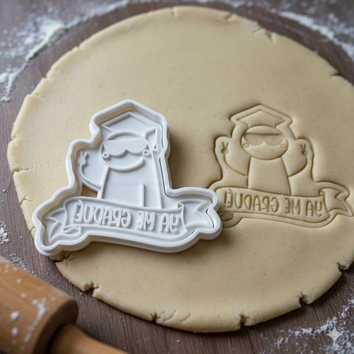 Emporte-pièce diplômé flork - décoration biscuit remise de diplôme 8cm