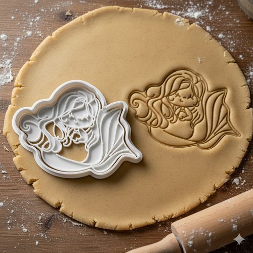 Emporte-pièce sirène 8cm pour biscuits et pâte à sucre