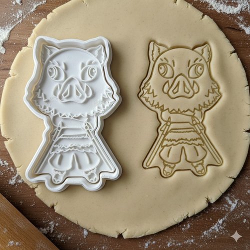 Emporte-piece sanglier anime inosuke - moule biscuit patisserie 8 cm