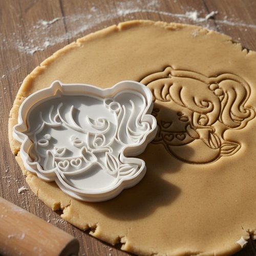 Emporte-piece sirene 8 cm - moule a biscuit artisanal