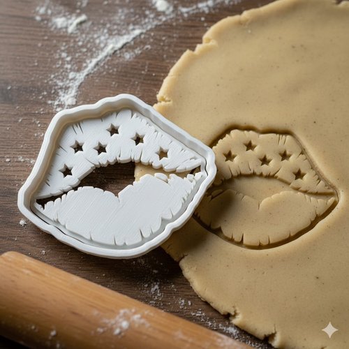 Emporte-piece biscuits levres etoilees - moule patisserie 8 cm