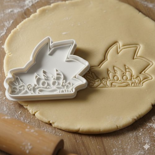 Emporte-pièce manga goku - moule à biscuits artisanal 8 cm