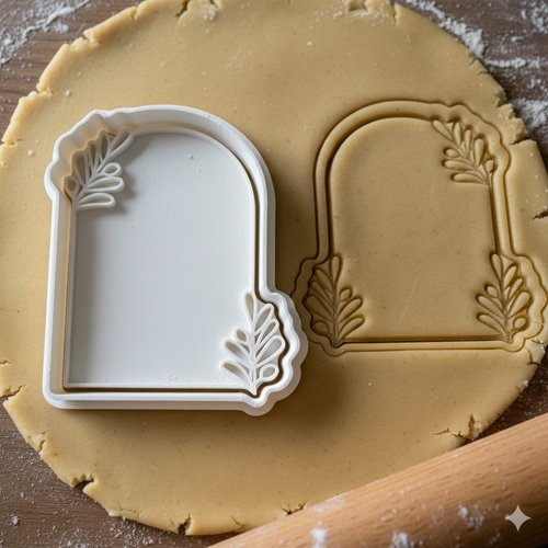 Emporte-pièce arche florale 8 cm - moule à biscuits artisanal