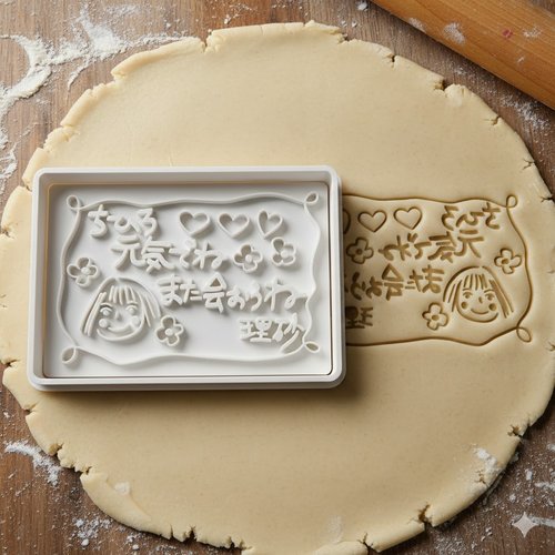 Emporte-piece artisanal message personnalise 8 cm - noir