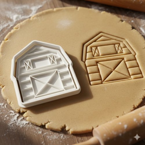 Emporte-pièce barn - moule à biscuit ferme 8 cm