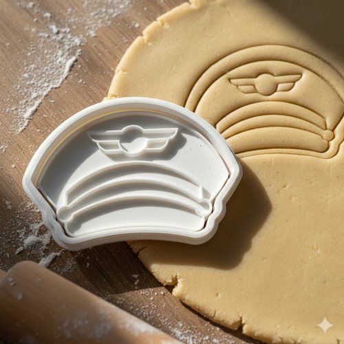 Emporte-piece casquette de pilote - moule biscuit 8 cm