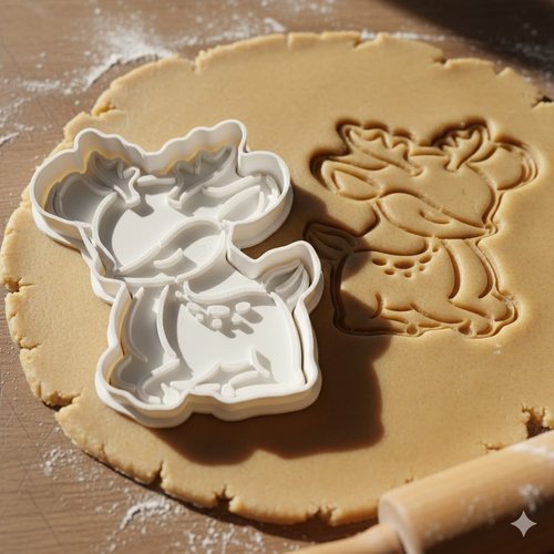 Emporte-pièce cerf de noël 8 cm - moule biscuit artisanal