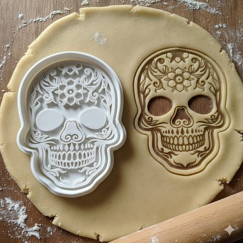 Emporte-piece crane sucre 8 cm - moule biscuit calavera artisanal