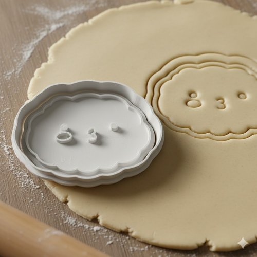 Emporte-pièce artisanal nuage 8 cm - moule pâtisserie créative