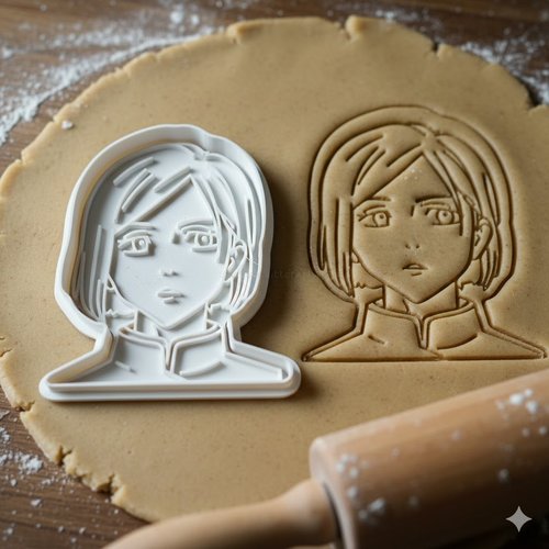 Emporte-pièce manga fille - moule à biscuits artisanal 8 cm