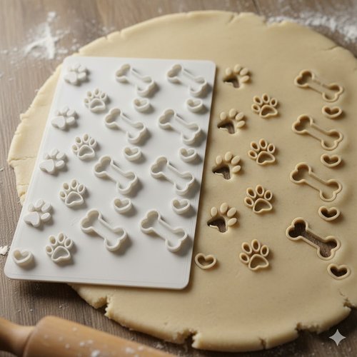 Emporte-piece chien patte et os 8 cm - moule patisserie artisanal
