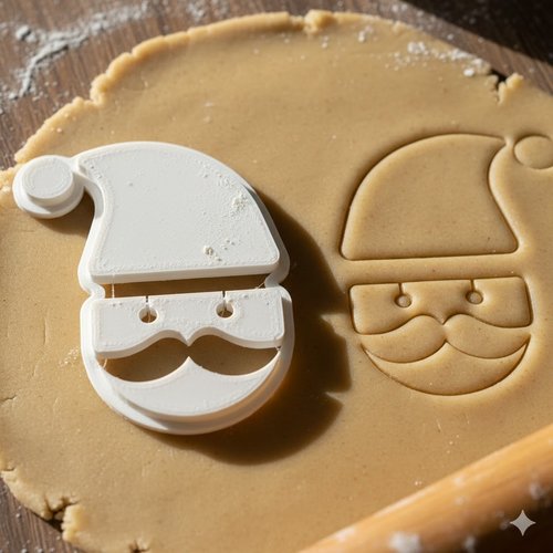 Emporte-piece pere noel 8 cm - moule a biscuits artisanal