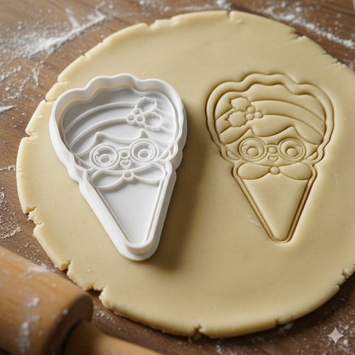 Emporte-pièce artisanal 8 cm noir - moule à biscuits et pâte à sucre