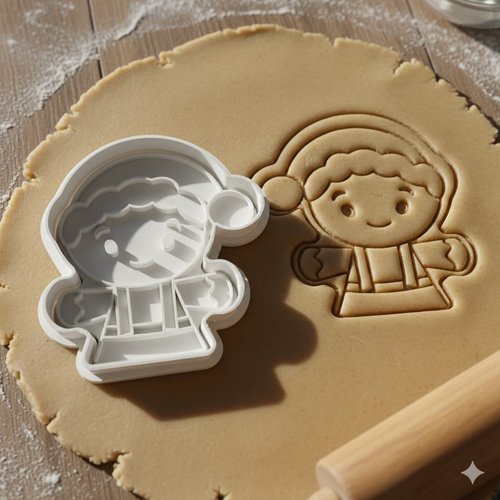 Emporte-pièce petit elfe de noël 8 cm - moule biscuit artisanal