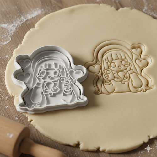 Emporte-piece anime manga fille - moule biscuit artisanal 8 cm