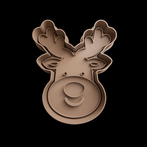 Emporte-piece renne de noel 8 cm - moule biscuit artisanal