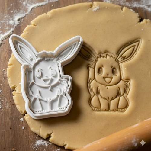 Emporte-piece eevee pour biscuits et pate a sucre - 8 cm artisanal