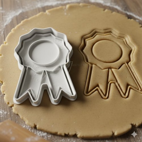 Emporte-piece medaille et ruban - moule biscuits 8 cm