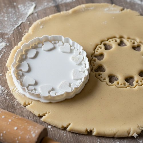 Emporte-piece cœurs entrelaces 8 cm pour biscuits et patisserie