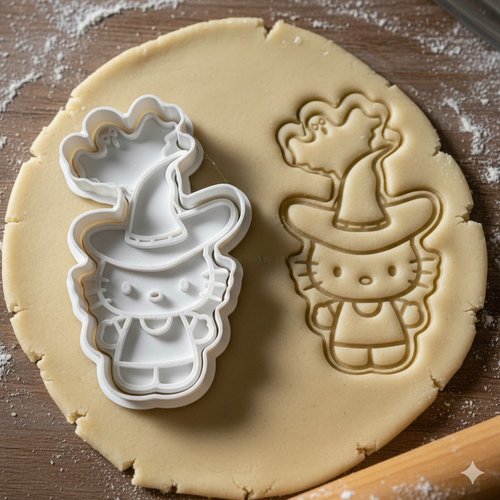 Emporte-piece hello kitty sorciere halloween 8 cm - moule biscuit