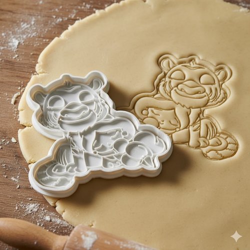 Emporte-piece tigre mignon 8 cm pour biscuits et patisserie