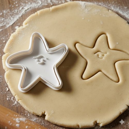 Emporte-pièce étoile de mer souriante 8 cm - moule biscuits artisanal