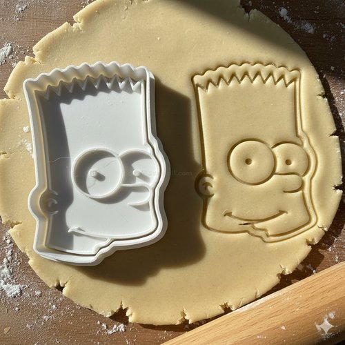 Emporte-piece bart simpson 8 cm - moule a biscuit artisanal