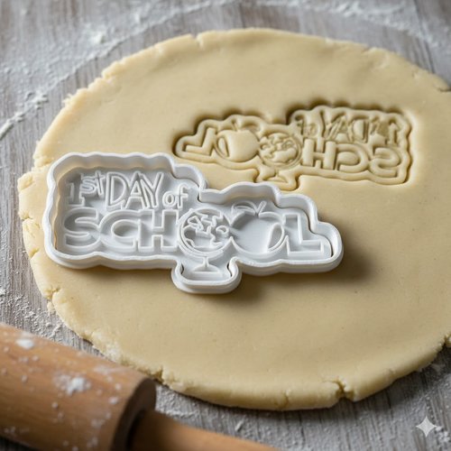 Emporte-piece 1st day of school - moule biscuits ecole 8 cm