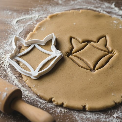 Emporte-piece artisanal renard 8 cm - moule biscuit et pate a sucre