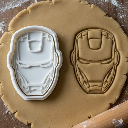 Emporte-pièce iron man 8 cm - moule à biscuit super-héros artisanal