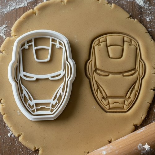 Emporte-pièce iron man pour biscuits et pâtisserie - 8 cm