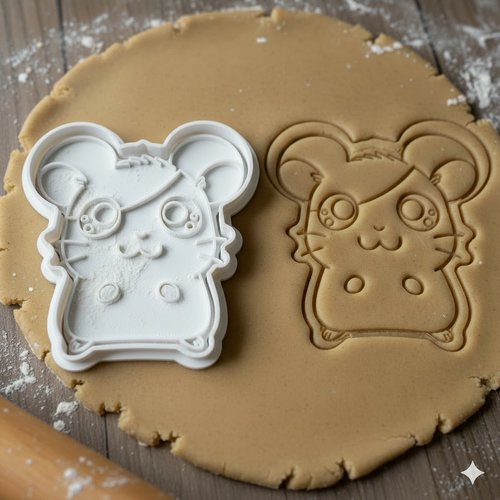 Emporte-pièce hamster pirate - moule à biscuits artisanal 8 cm