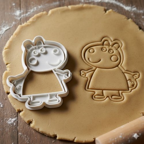 Emporte-pièce cochon dessin animé - moule biscuit 8 cm pâtisserie