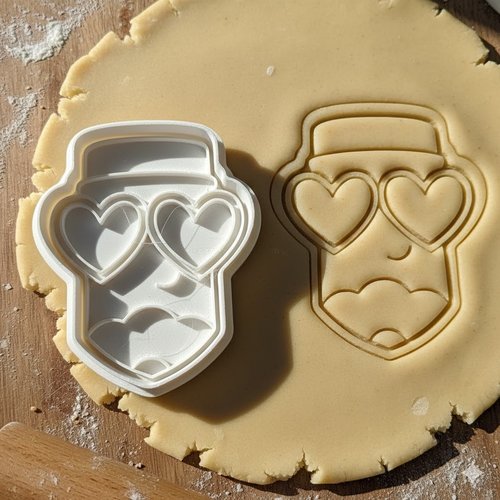 Emporte-piece pot de confiture coeur 8 cm - moule biscuit artisanal