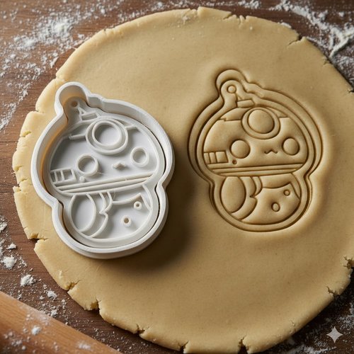 Emporte-pièce petit robot artisanal 8 cm - moule à biscuit design