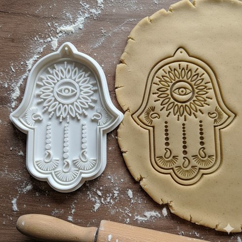 Emporte-piece main de fatma hamsa 8 cm pour biscuits et patisserie