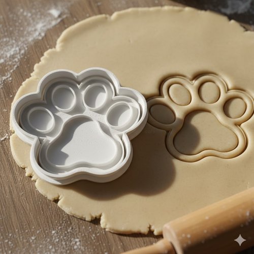 Emporte-pièce patte de chien 8 cm - moule à biscuits artisanal noir