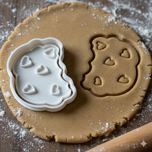 Emporte-piece coeur artisanal 8 cm pour biscuits et pate a sucre