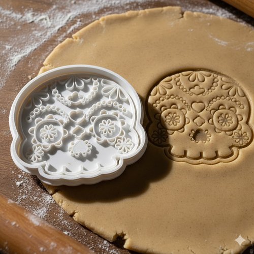 Emporte-piece crane de sucre calavera 8 cm - decoration patisserie