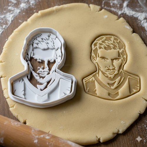 Emporte-piece lionel messi 8 cm - moule a biscuit artisanal