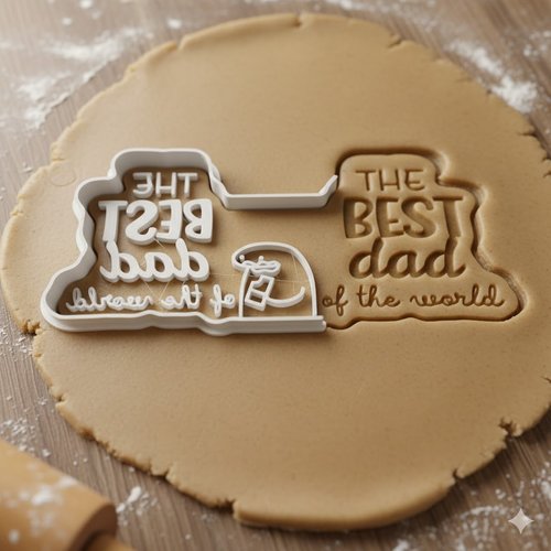 Emporte-pièce le meilleur papa du monde - moule à biscuits artisanal
