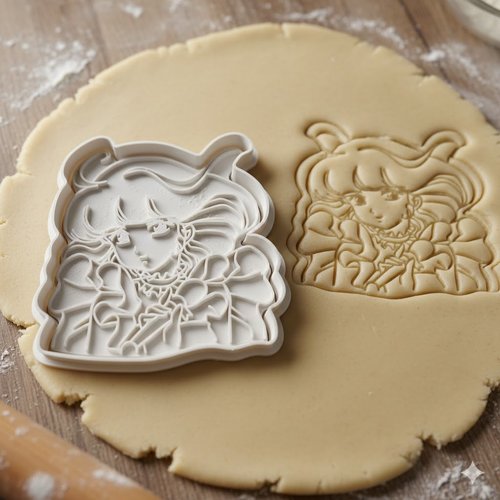 Emporte-piece manga pour biscuits et pate a sucre - artisanal 8 cm